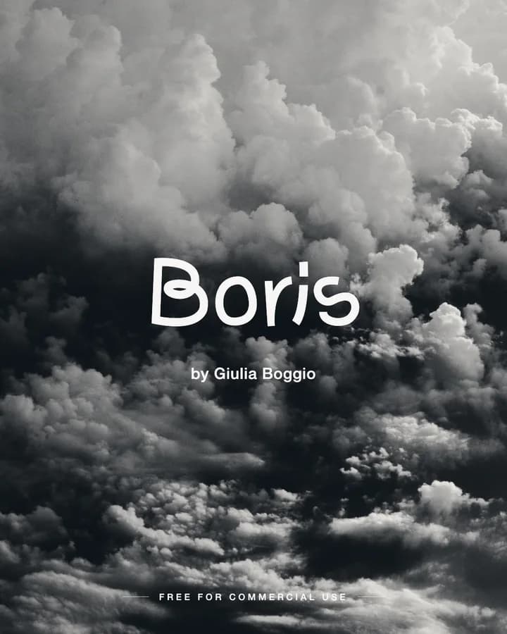 Boris font by Giulia Boggio
