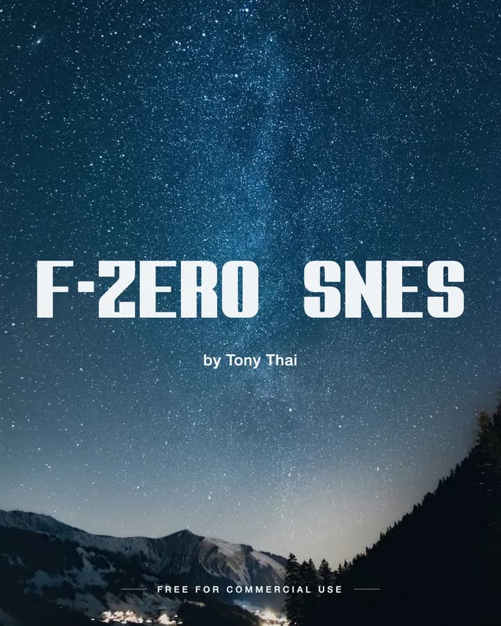 F-Zero SNES font by Tony Thai