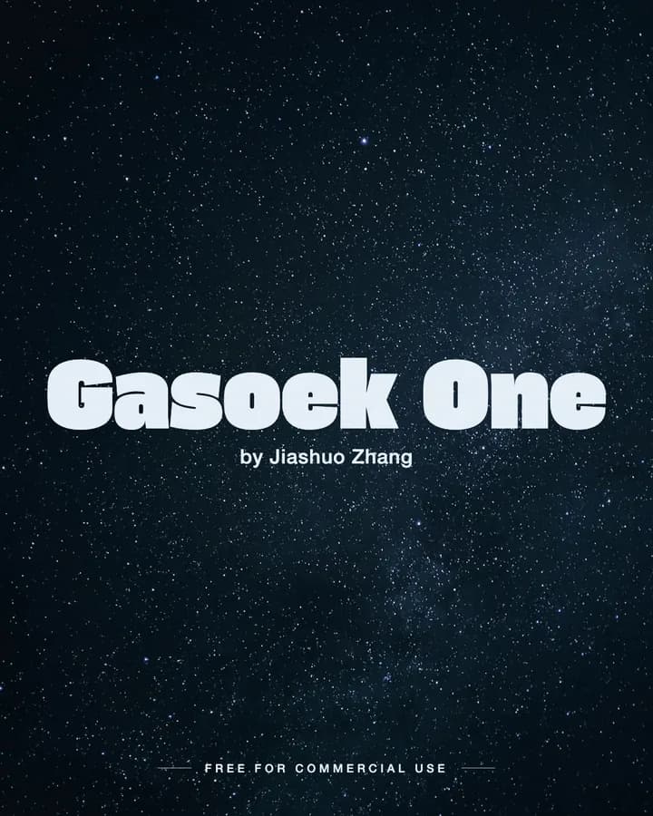 Gasoek One font by Jiashuo Zhang