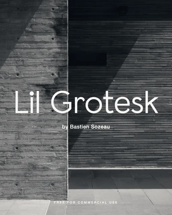 Lil Grotesk font by Bastien Sozeau
