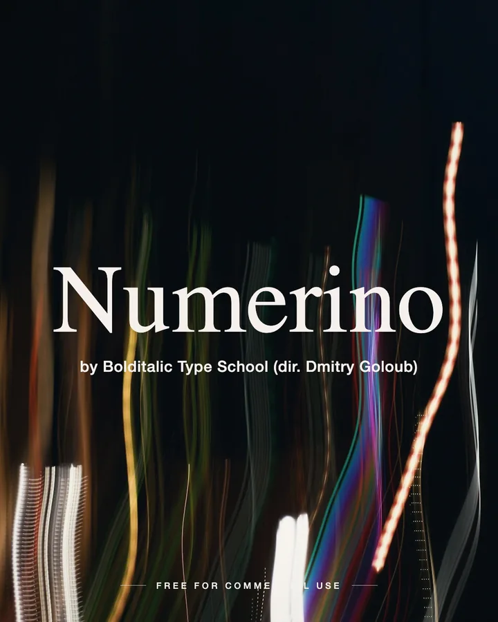 Numerino font by Bolditalic Type School (dir. Dmitry Goloub)