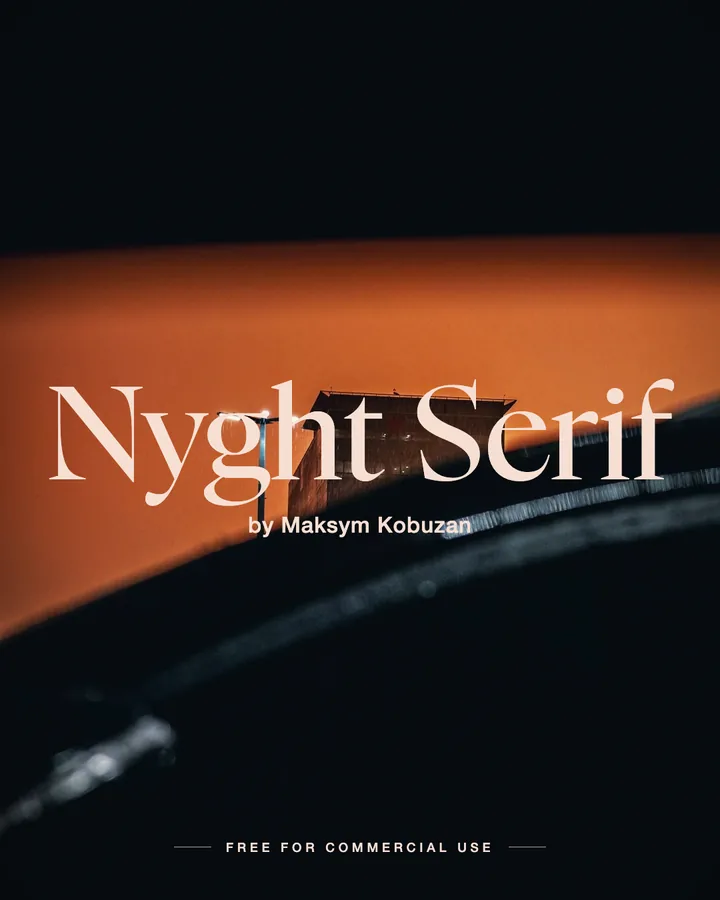 Nyght Serif font by Maksym Kobuzan