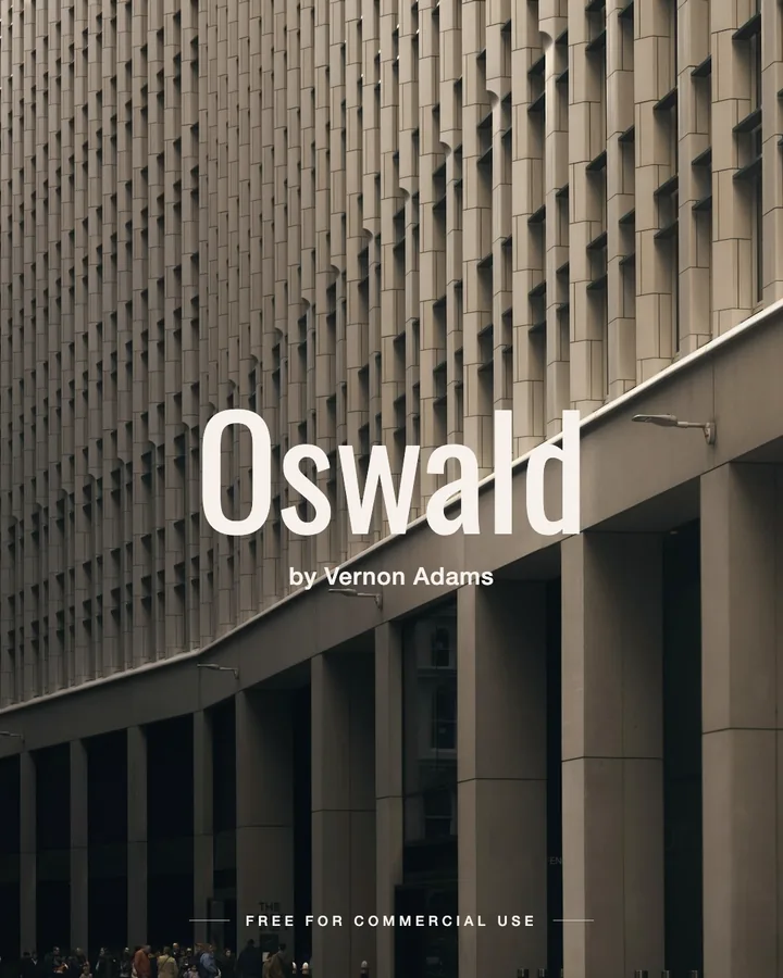 Oswald font by Vernon Adams