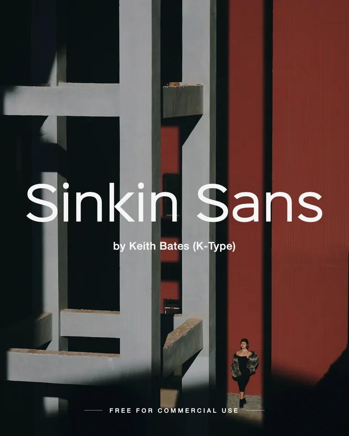 Sinkin Sans font by Keith Bates (K-Type)