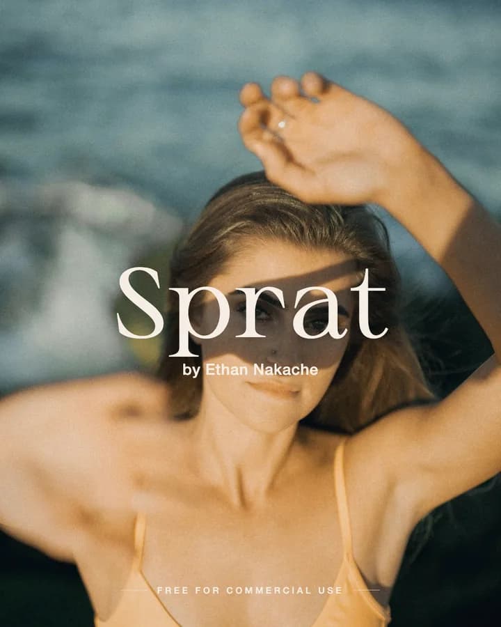 Sprat font by Ethan Nakache