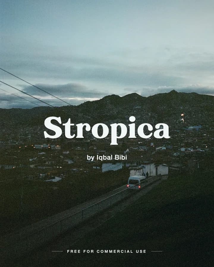 Stropica font by Iqbal Bibi