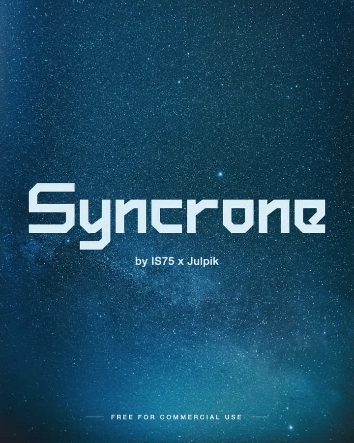 Syncrone font by IS75 x Julpik