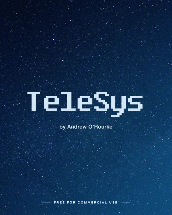 TeleSys font by Andrew O'Rourke