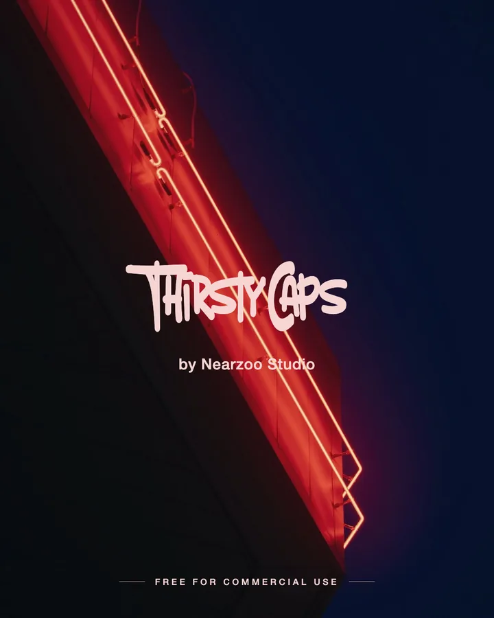 Thirsty Caps font by Nearzoo Studio
