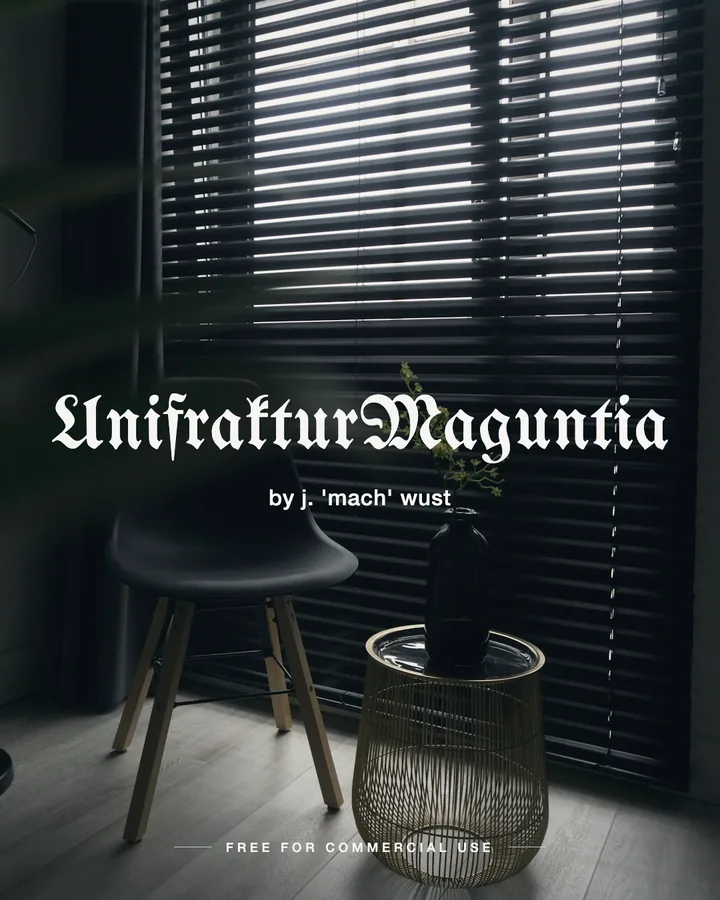 UnifrakturMaguntia font by j. 'mach' wust