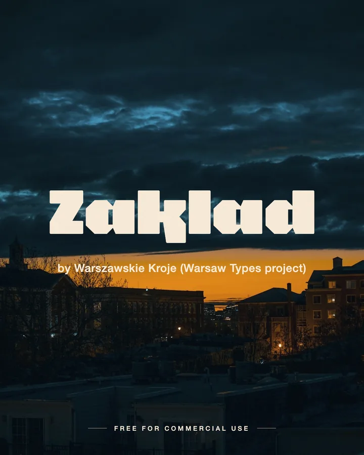Zaklad font by Warszawskie Kroje (Warsaw Types project)